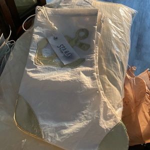 Sea Bag Christmas Stocking White and Gold, Anchor, never used. Maine